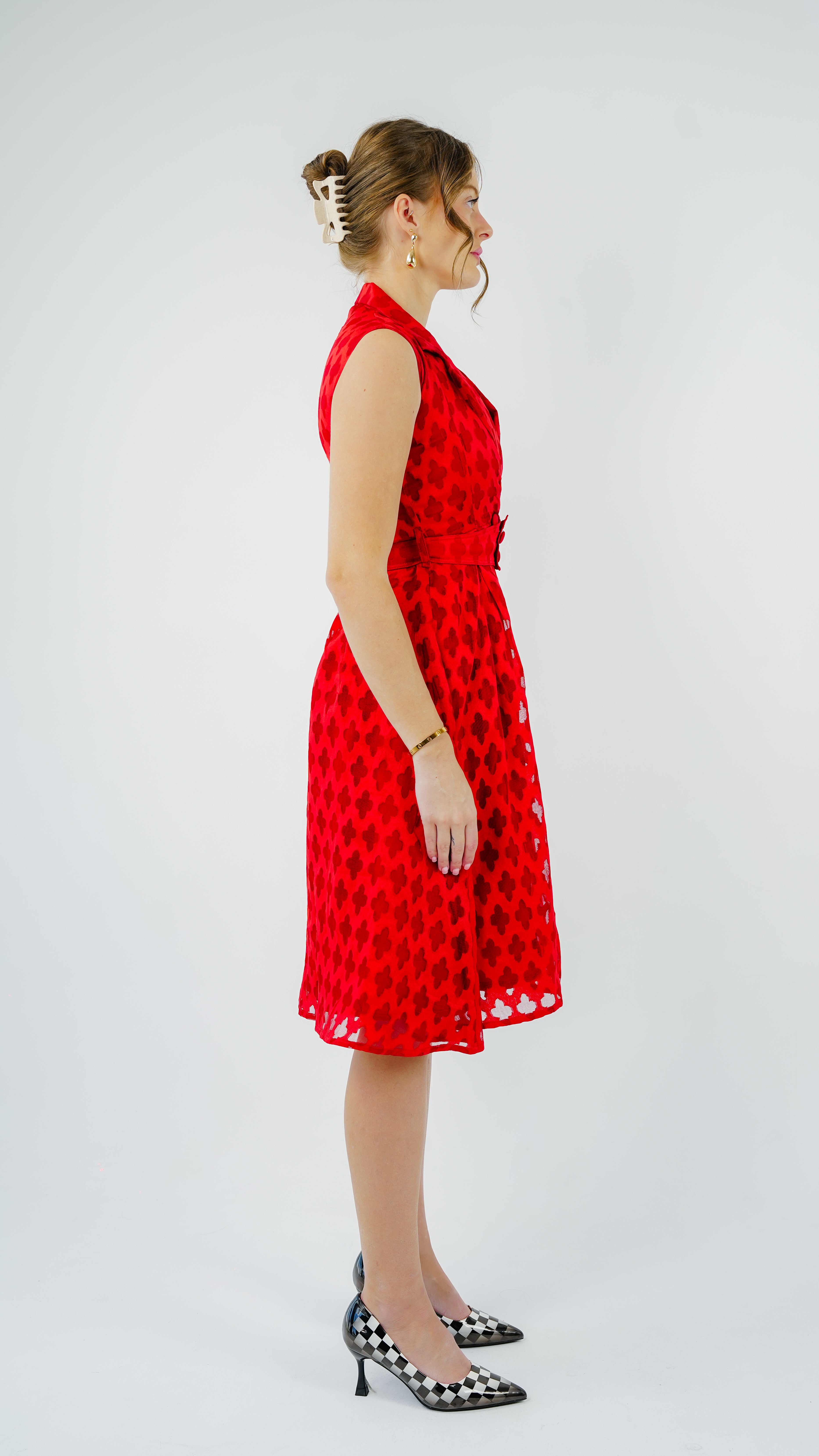 ANQ-10030-Scarlet Grace Jacquard Dress