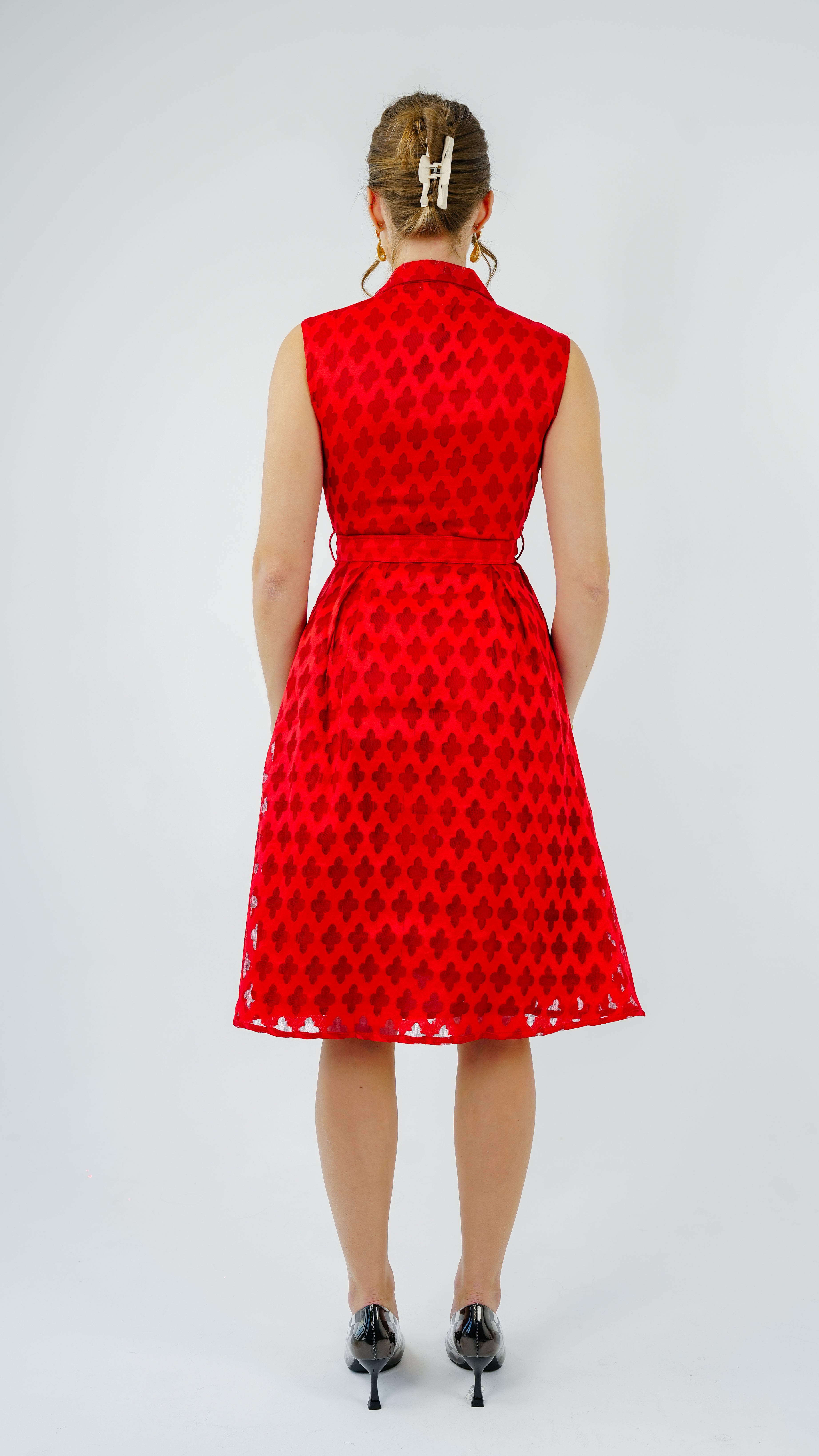 ANQ-10030-Scarlet Grace Jacquard Dress