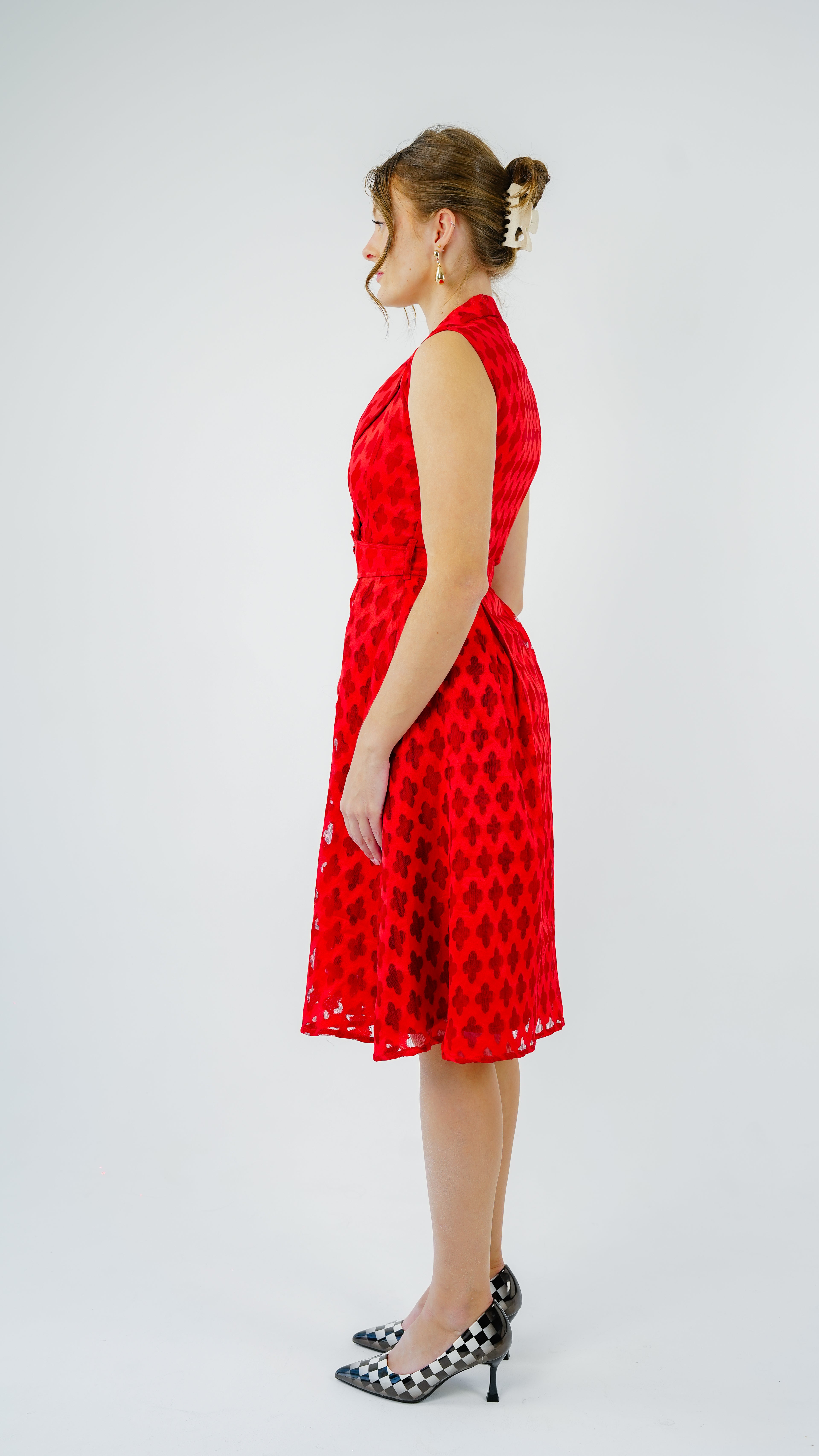 ANQ-10030-Scarlet Grace Jacquard Dress