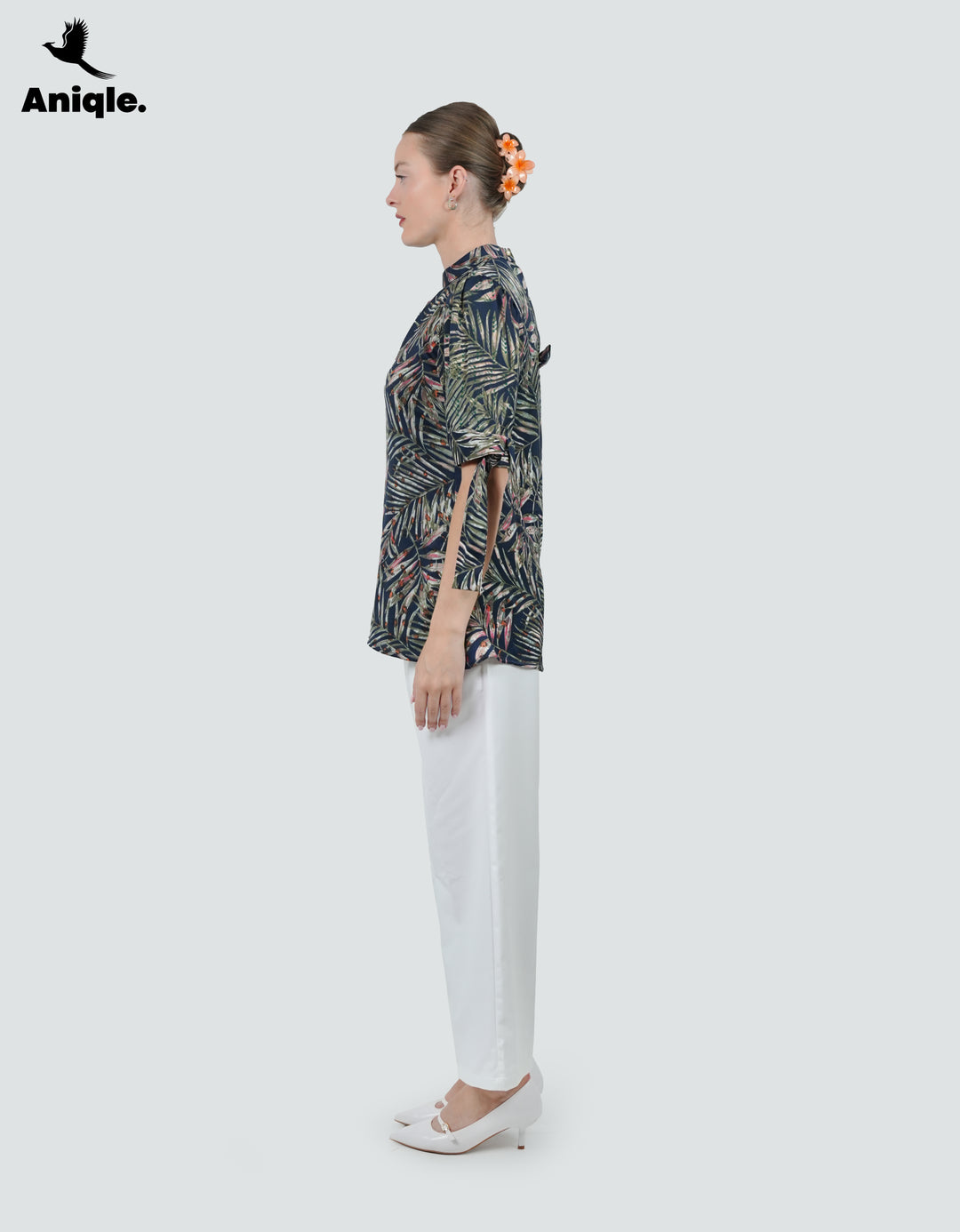 Tropical Crinkle Silk Shirt