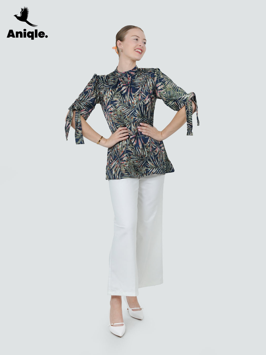 Tropical Crinkle Silk Shirt