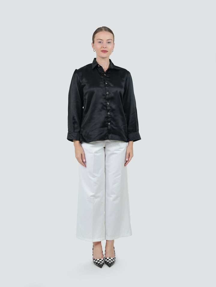 Midnight Satin Classic Shirt