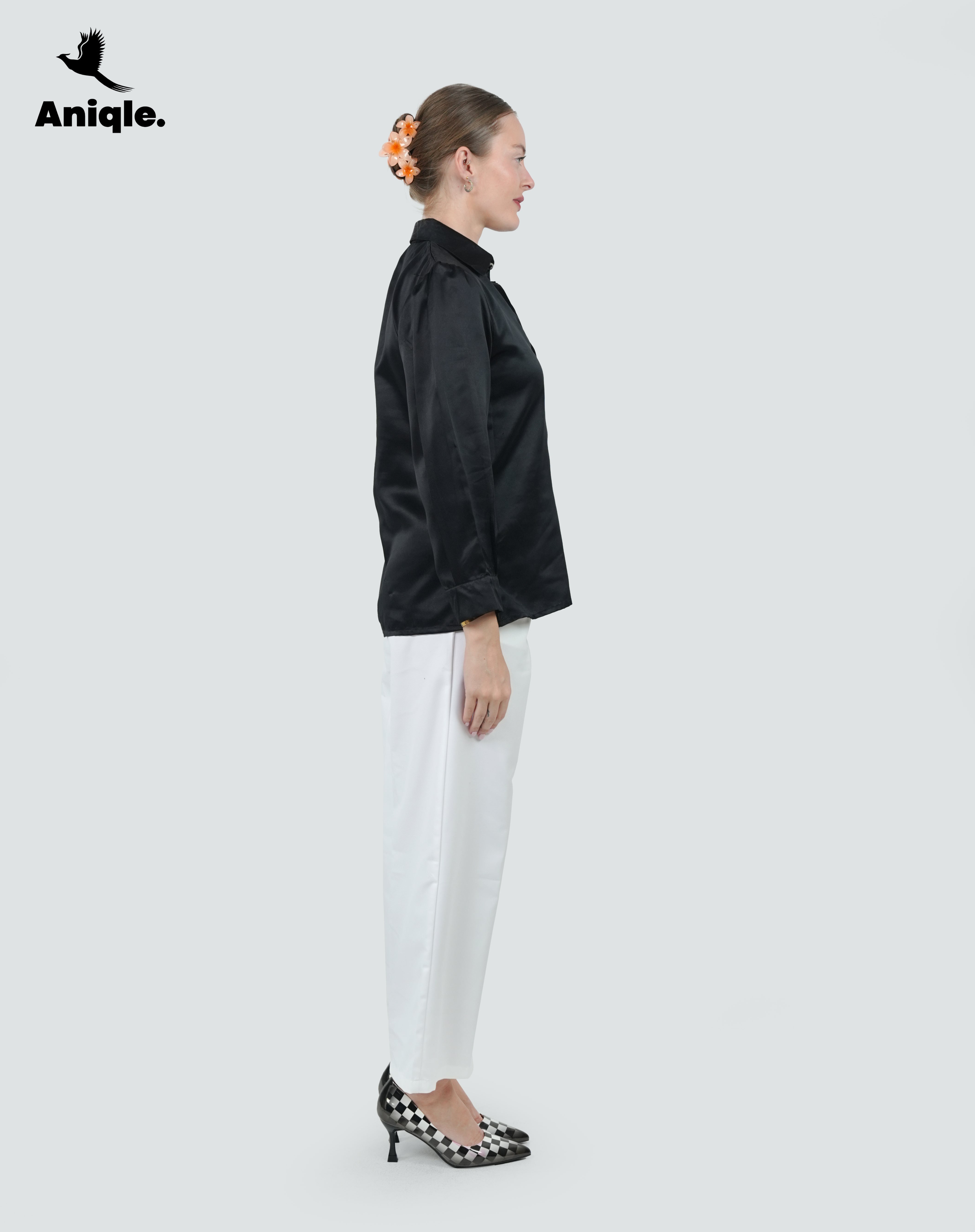 ANQ-10052-Midnight Satin Classic Shirt