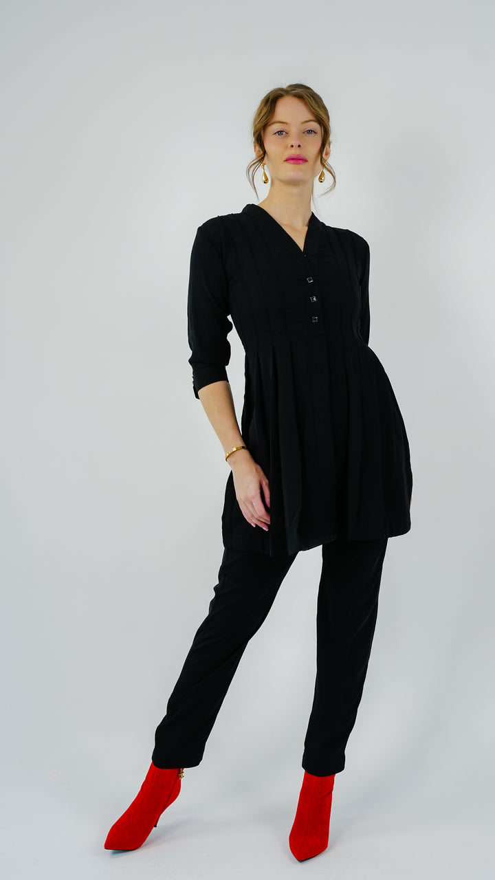 Noir Line Pintuck Co-Ord Set