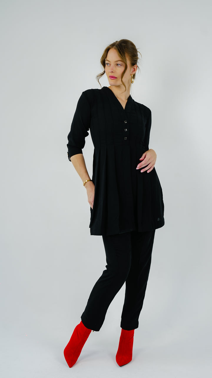 Noir Line Pintuck Co-Ord Set