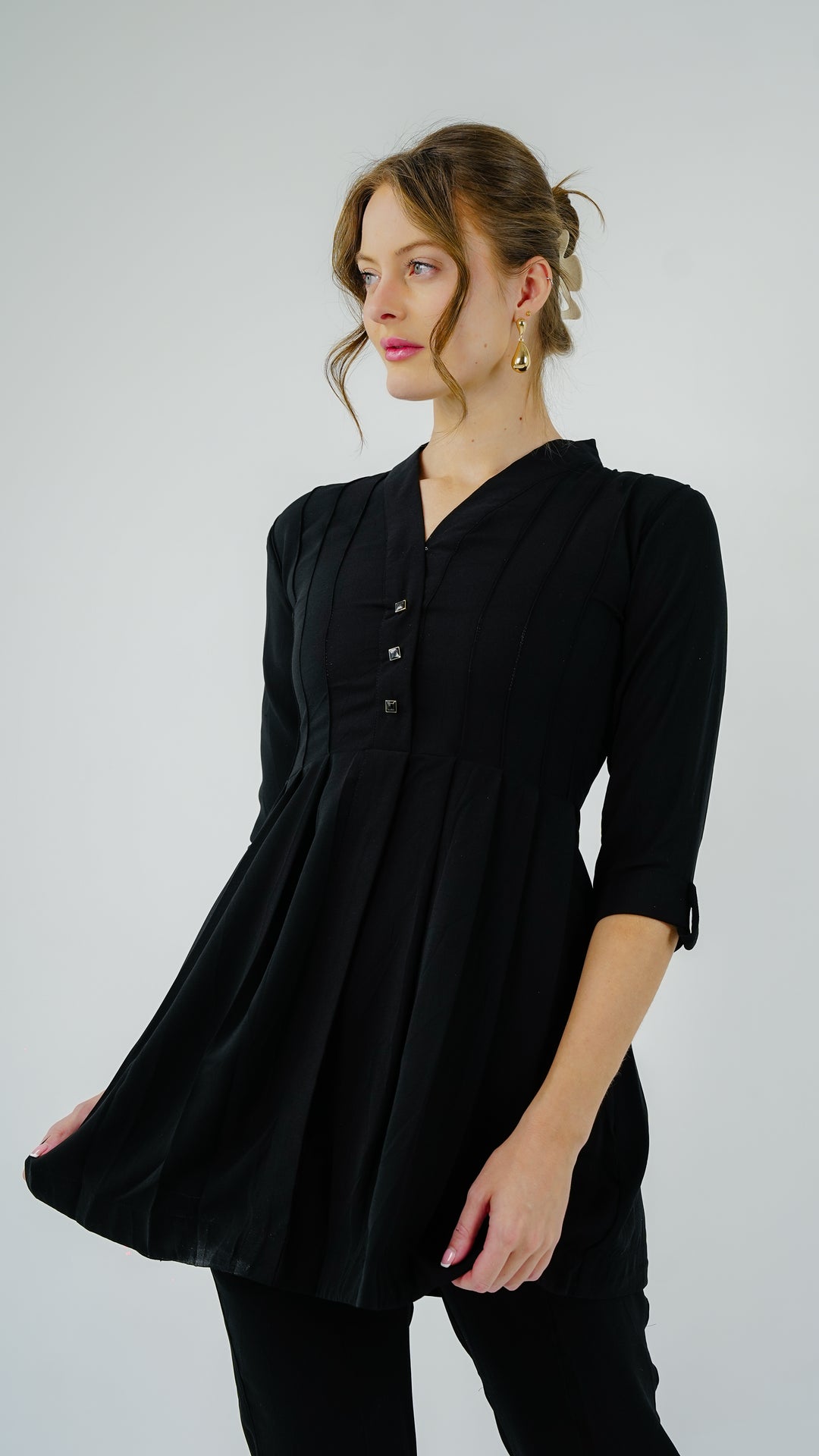 Noir Line Pintuck Co-Ord Set