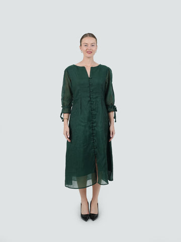 ANQ-10032-Evergreen Charm Front-Open Dress