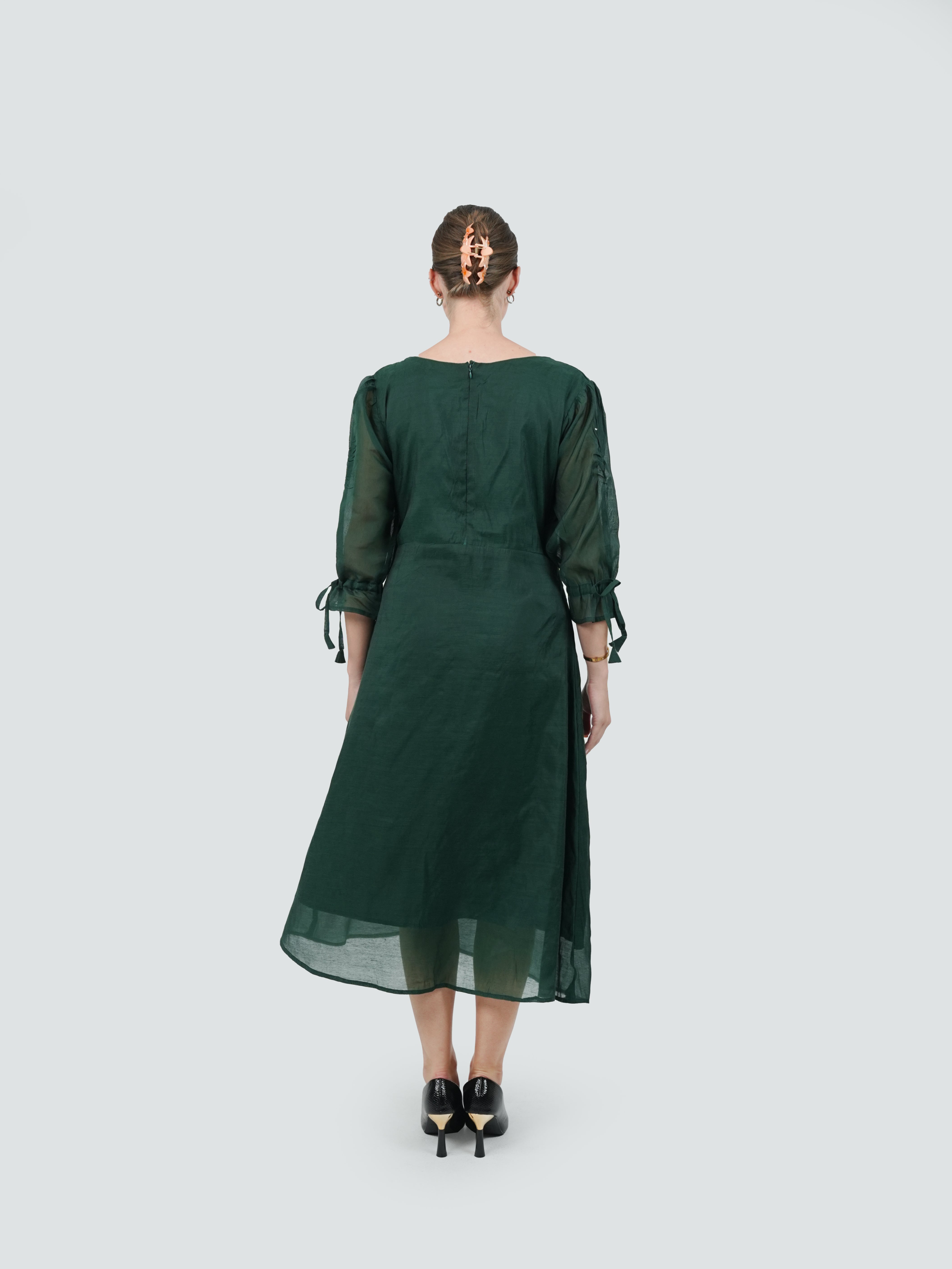 ANQ-10032-Evergreen Charm Front-Open Dress