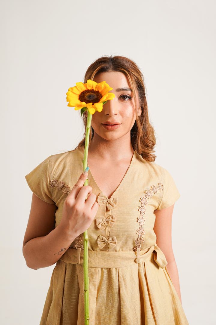 Golden Hour Belted Dress