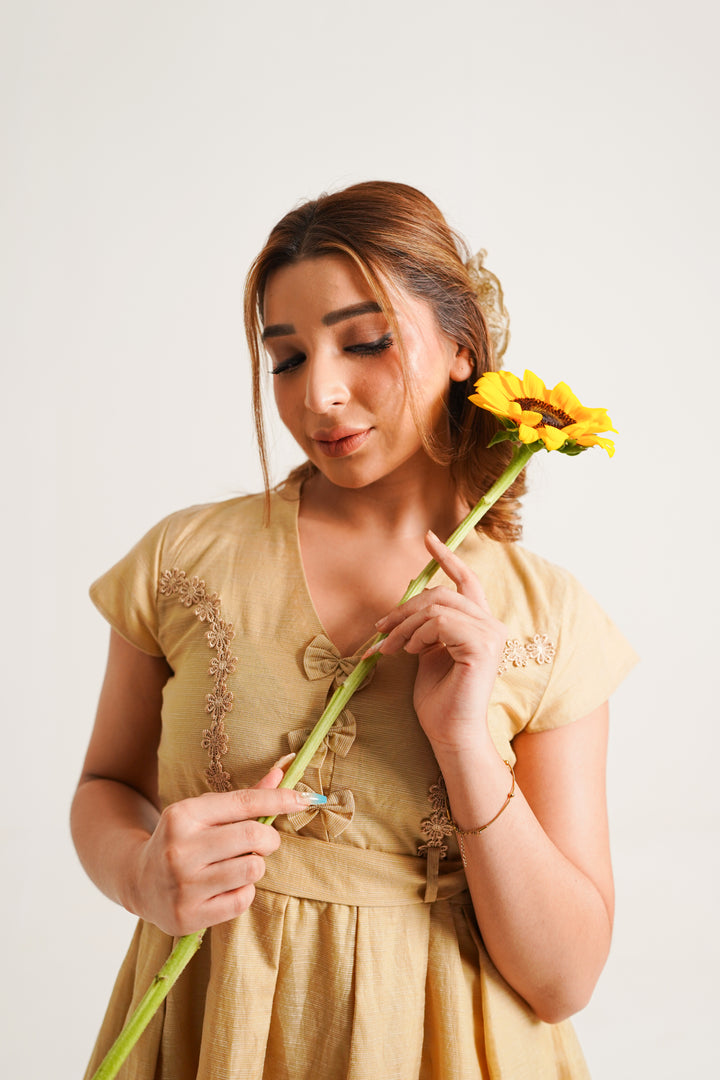 Golden Hour Belted Dress