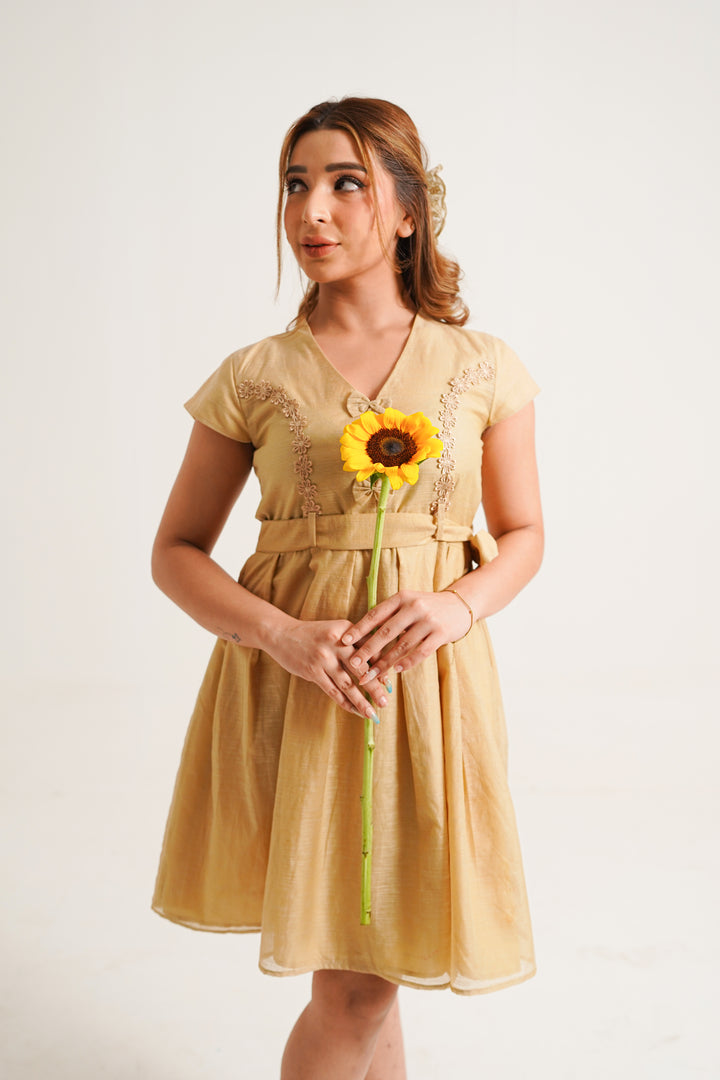 Golden Hour Belted Dress