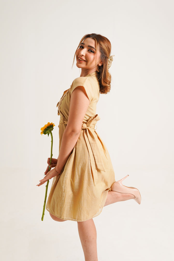 Golden Hour Belted Dress