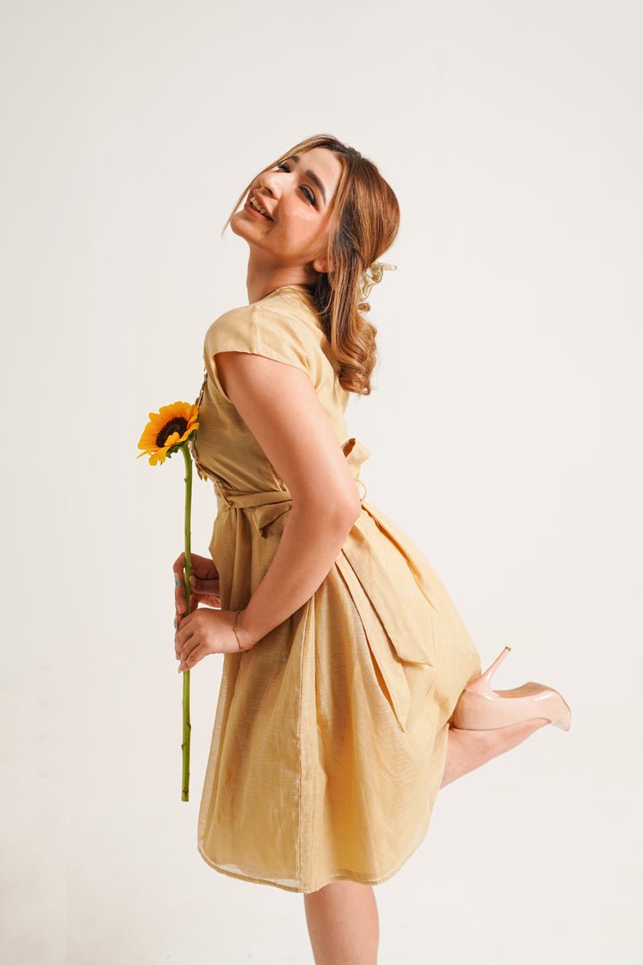 Golden Hour Belted Dress