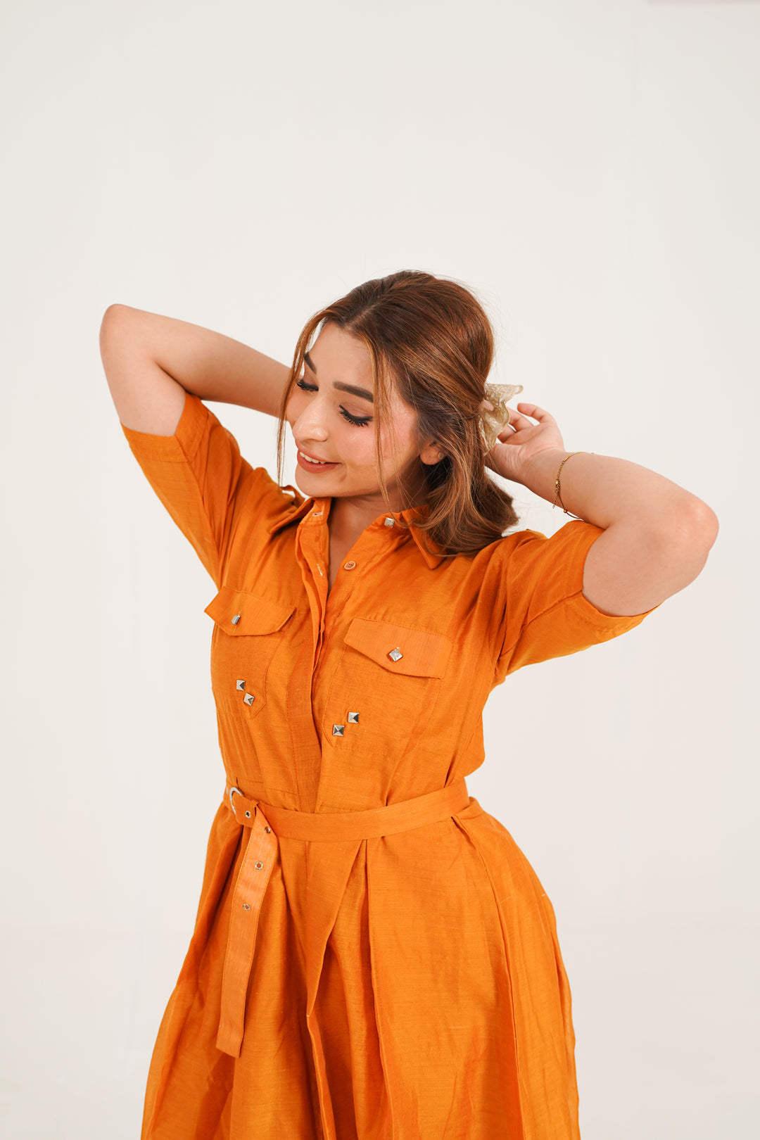 Rust Reverie Midi Dress