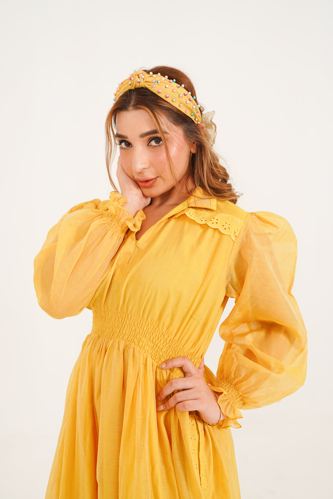 Saffron Meadow Smocked Maxi Dress