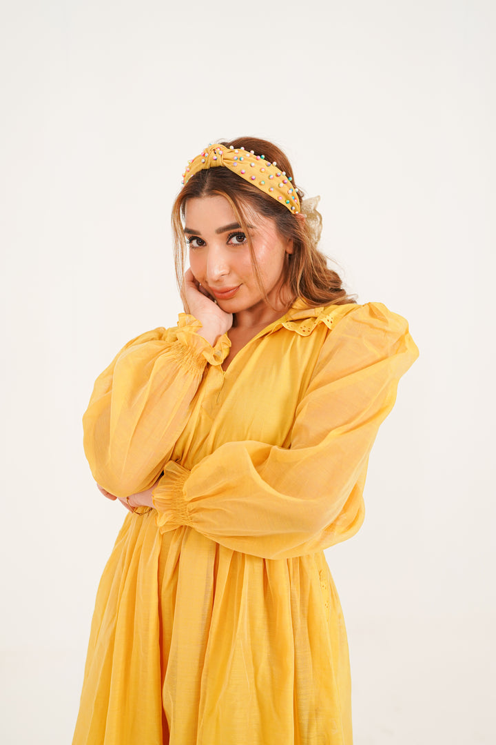 Saffron Meadow Smocked Maxi Dress