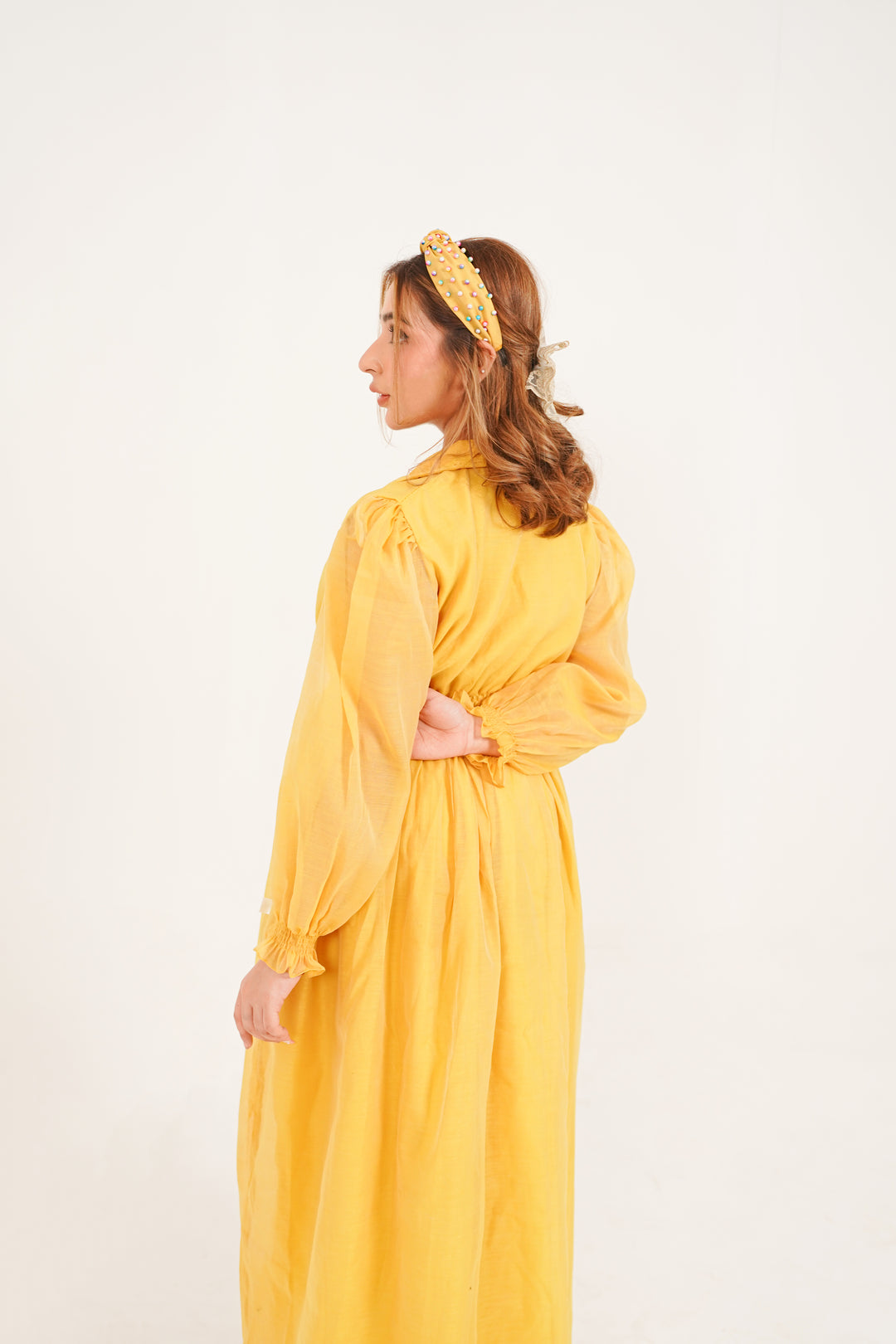 Saffron Meadow Smocked Maxi Dress