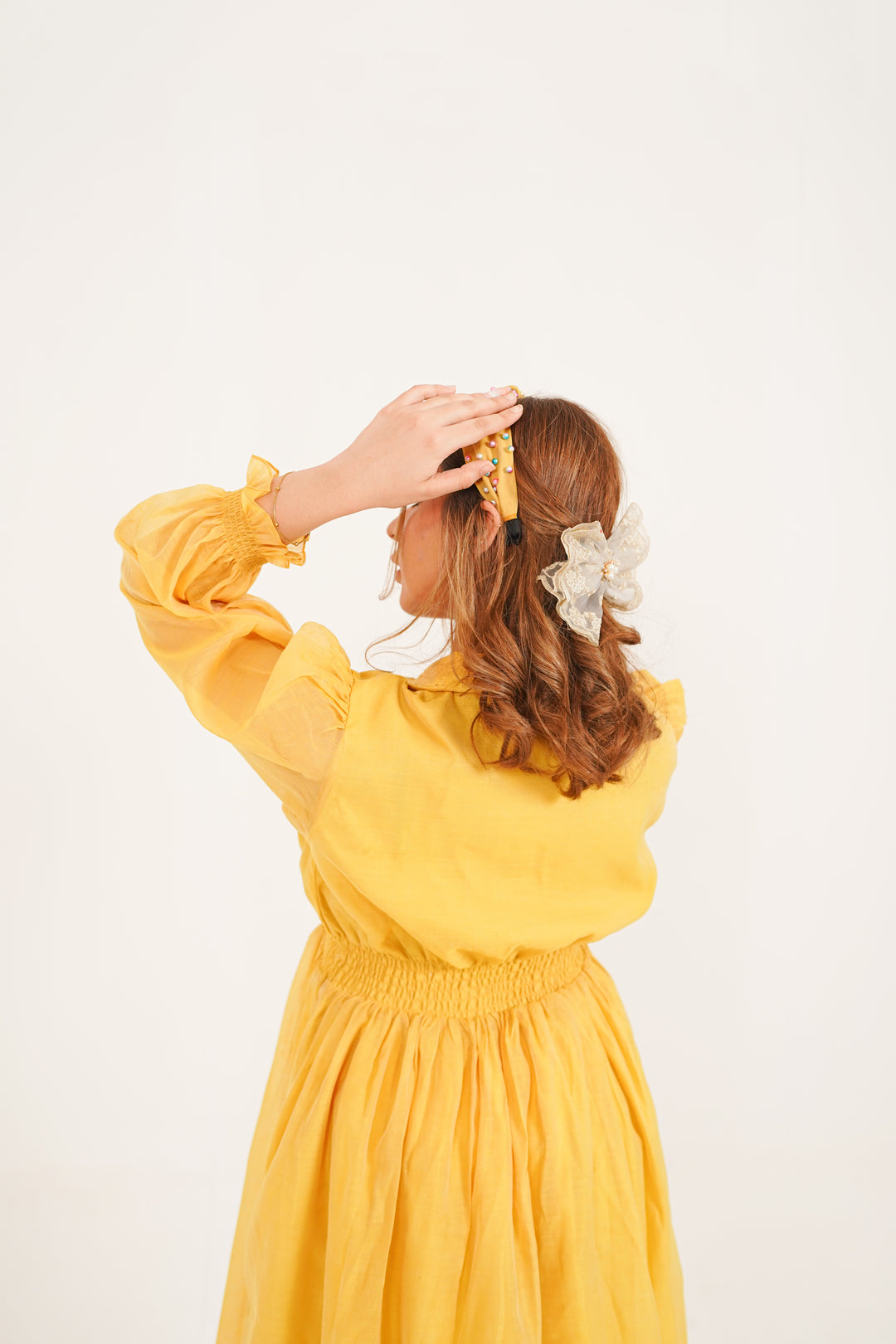 Saffron Meadow Smocked Maxi Dress