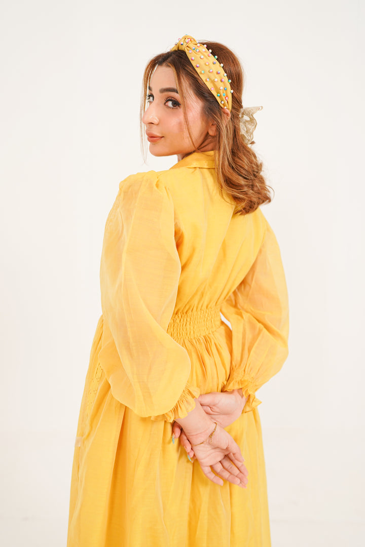 Saffron Meadow Smocked Maxi Dress