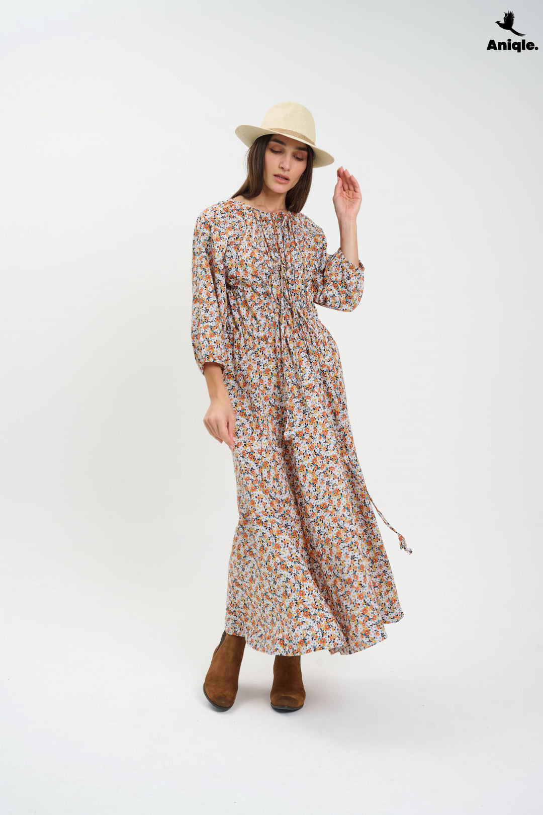 Boho-style floral Maxi Dress