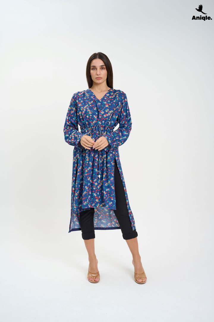 Floral high-low Tunic Shirt