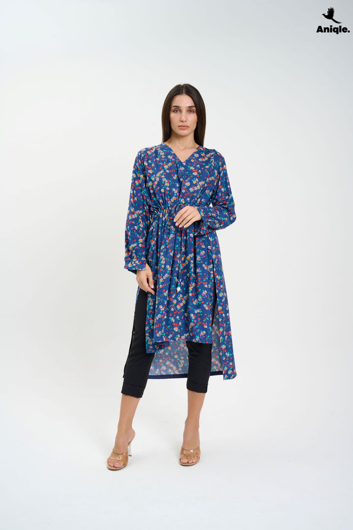Floral high-low Tunic Shirt