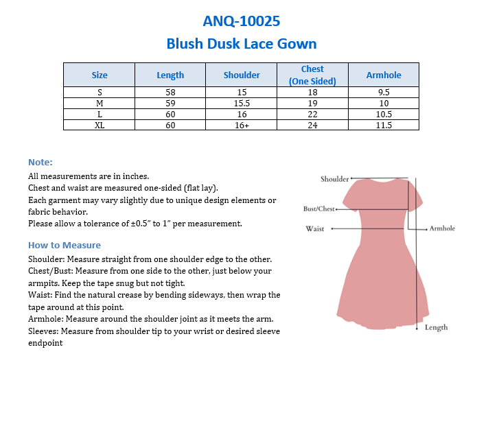 Blush Dusk Lace Gown