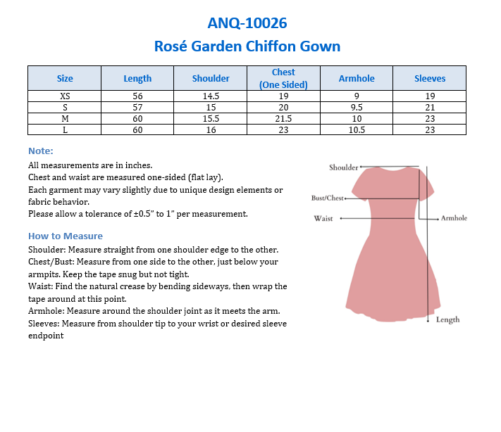 Rosé Garden Chiffon Gown