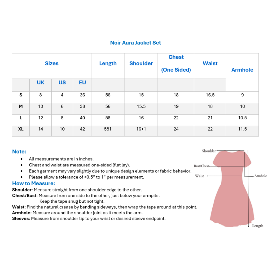 Noir Aura Jacket Set
