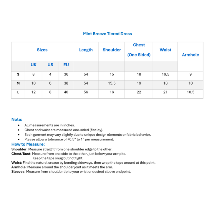 Mint Breeze Tiered Dress