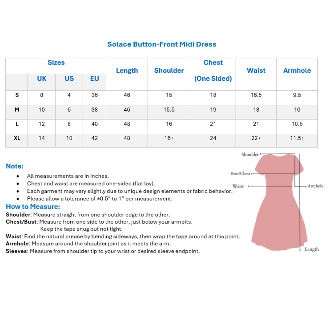 Solace Button-Front Midi Dress