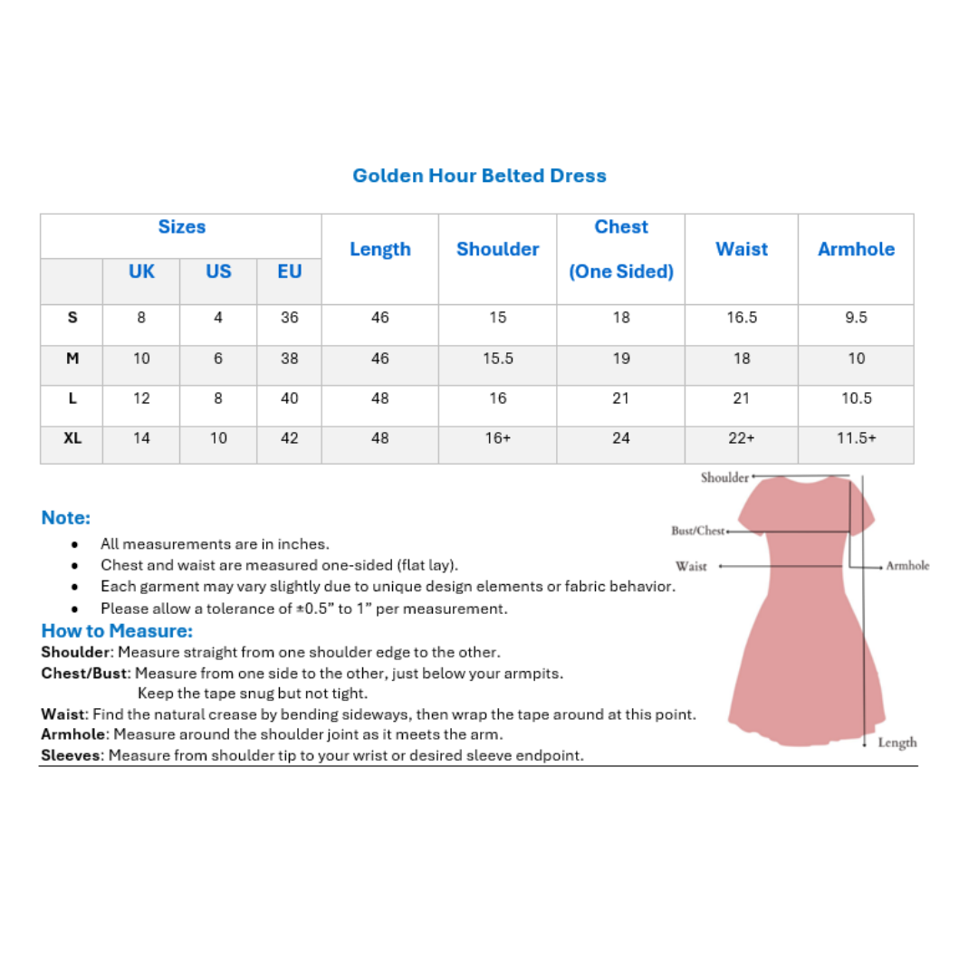 Golden Hour Belted Dress