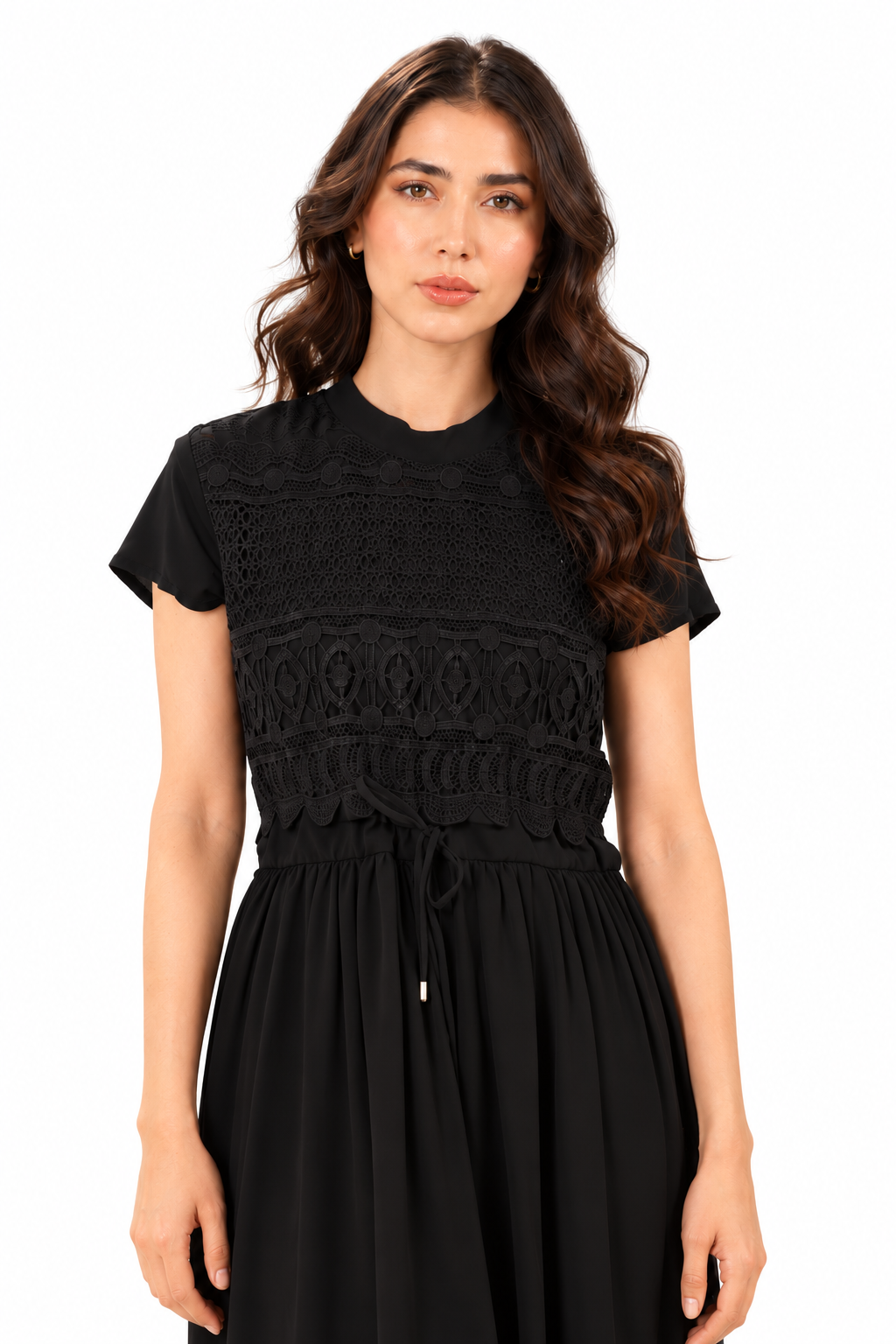 Midnight Reverie Embroidered Midi Dress