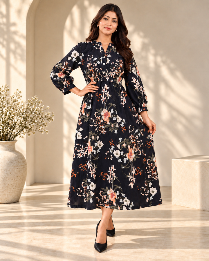Midnight Blossom Maxi