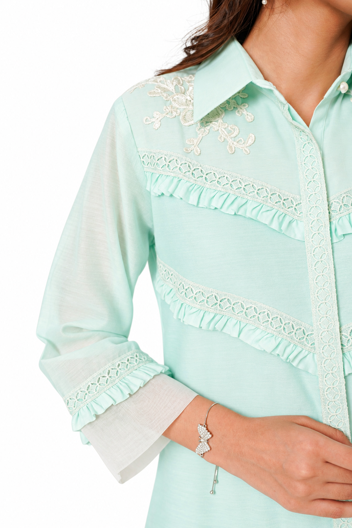 Mint Breeze Tiered Dress