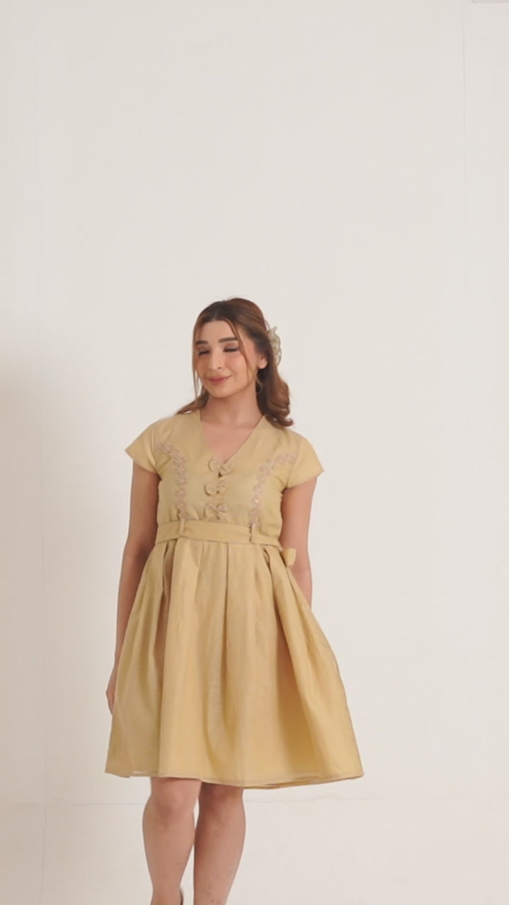 Golden Hour Belted Dress