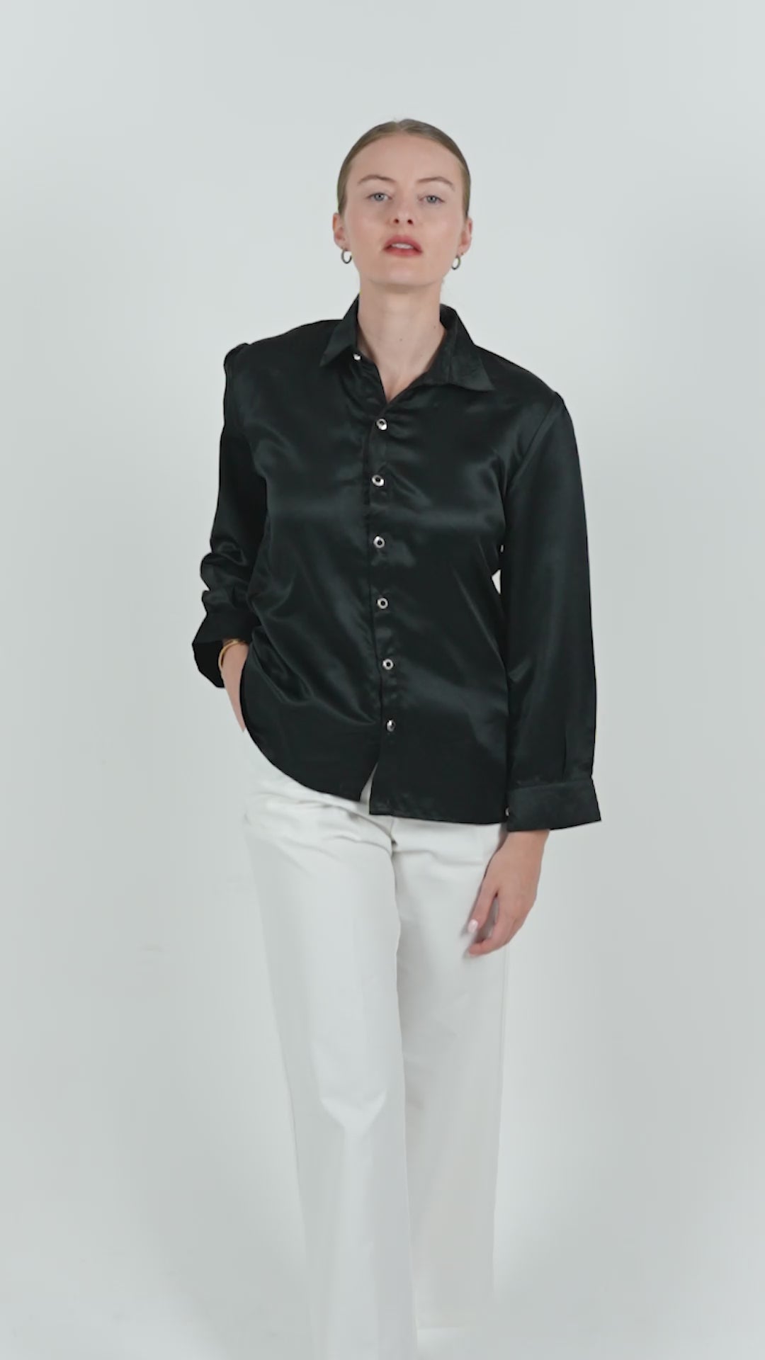 Midnight Satin Classic Shirt