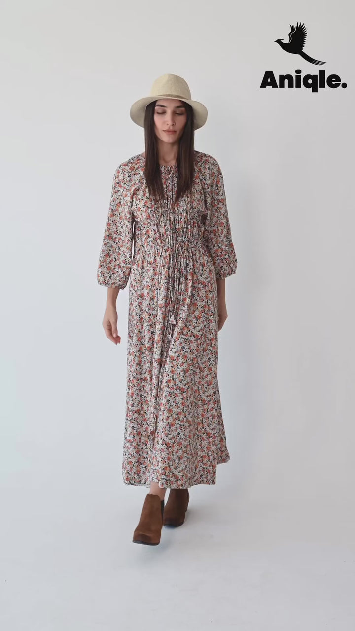 Boho-style floral Maxi Dress